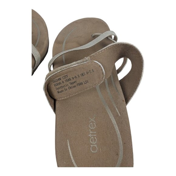 Aetrex Womens Izzy Sparkle Gold Slide Sandals Shoes 9 Medium (B,M) BHFO 4727 - Picture 5 of 6